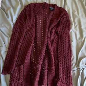 Maroon cardigan